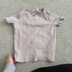 Kids Ribbed muted purple T-Shirt